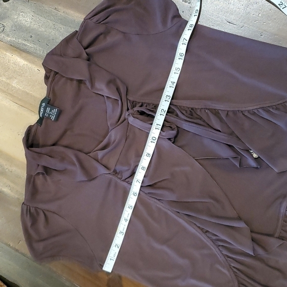 Arden B. Brown Ruffle Tie Cardigan *Medium - Picture 7 of 8